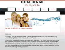 Tablet Screenshot of drtotaldental.com